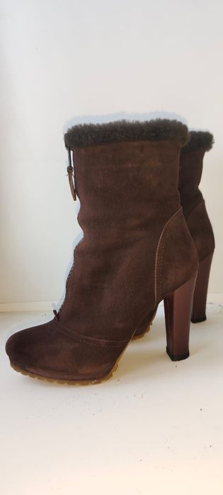 Сапоги замшевые зимние