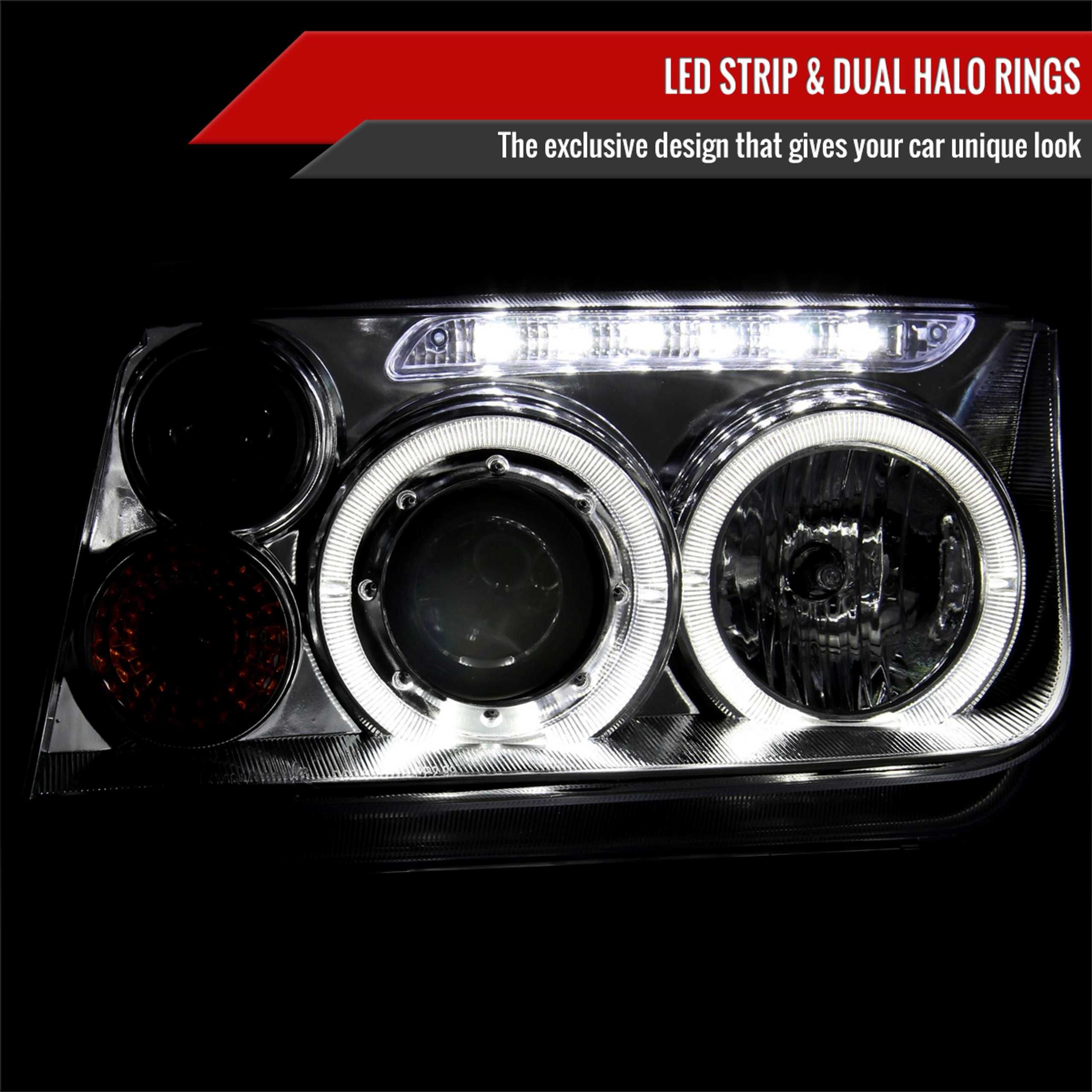 Фарове VW Бора Лед Тунинг нови тъмни Bora Led angle eyes Черни