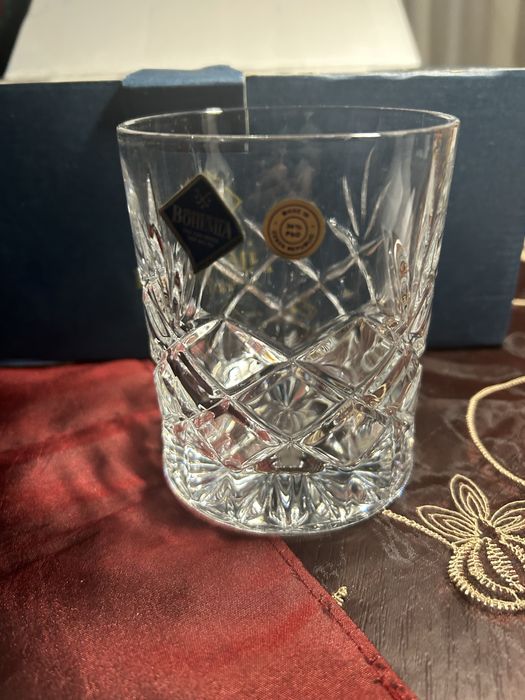 Set pahare cristal  Bohemia 24% Pb, noi, in cutia originala