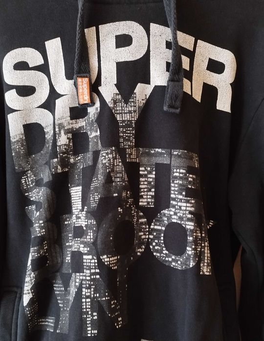 100% Оригинален ватиран мъжки суичър с качулка SUPERDRY!