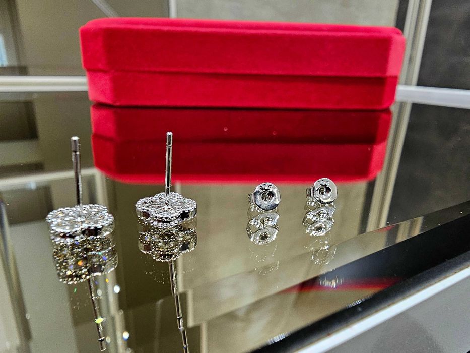 Van Cleef & Arpels VCA Silver Diamond Sweet Alhambra Дамски Обеци