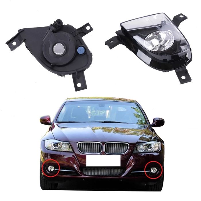 Халогени BMW E90 E91 Facelift Лед фар LED бмв е90 е91 броня халоген