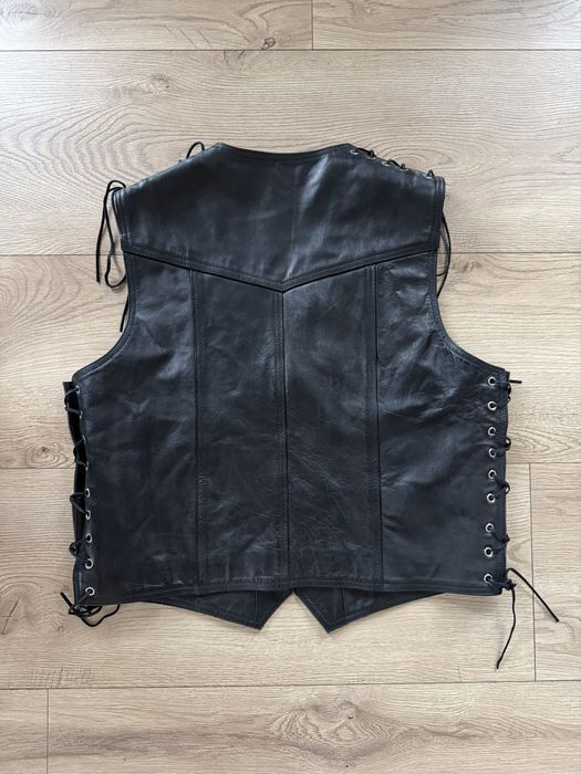 Vesta Piele Naturala Model Deosebit Negru Barbati | Marime XL