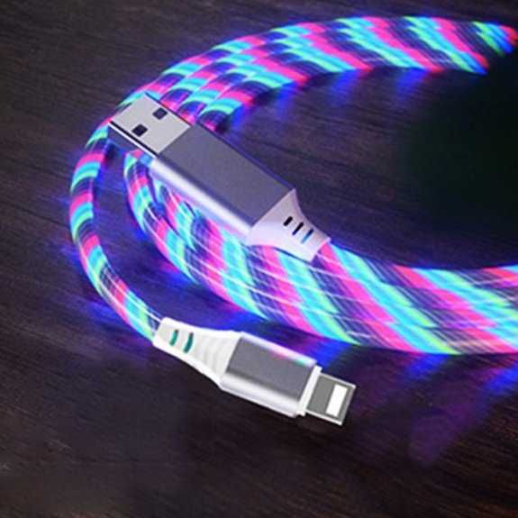Светещ кабел за Apple iPhone iPad MacBook Usb C to Lightning 1 и 2 м.