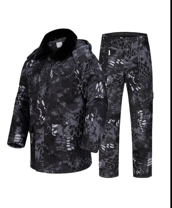 Утепленный мужской камуфляжный костюм, размер XL