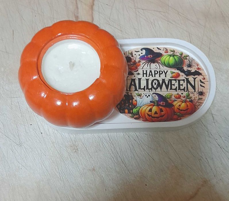 Dovleci cu ceara din soia și tavita pt halloween