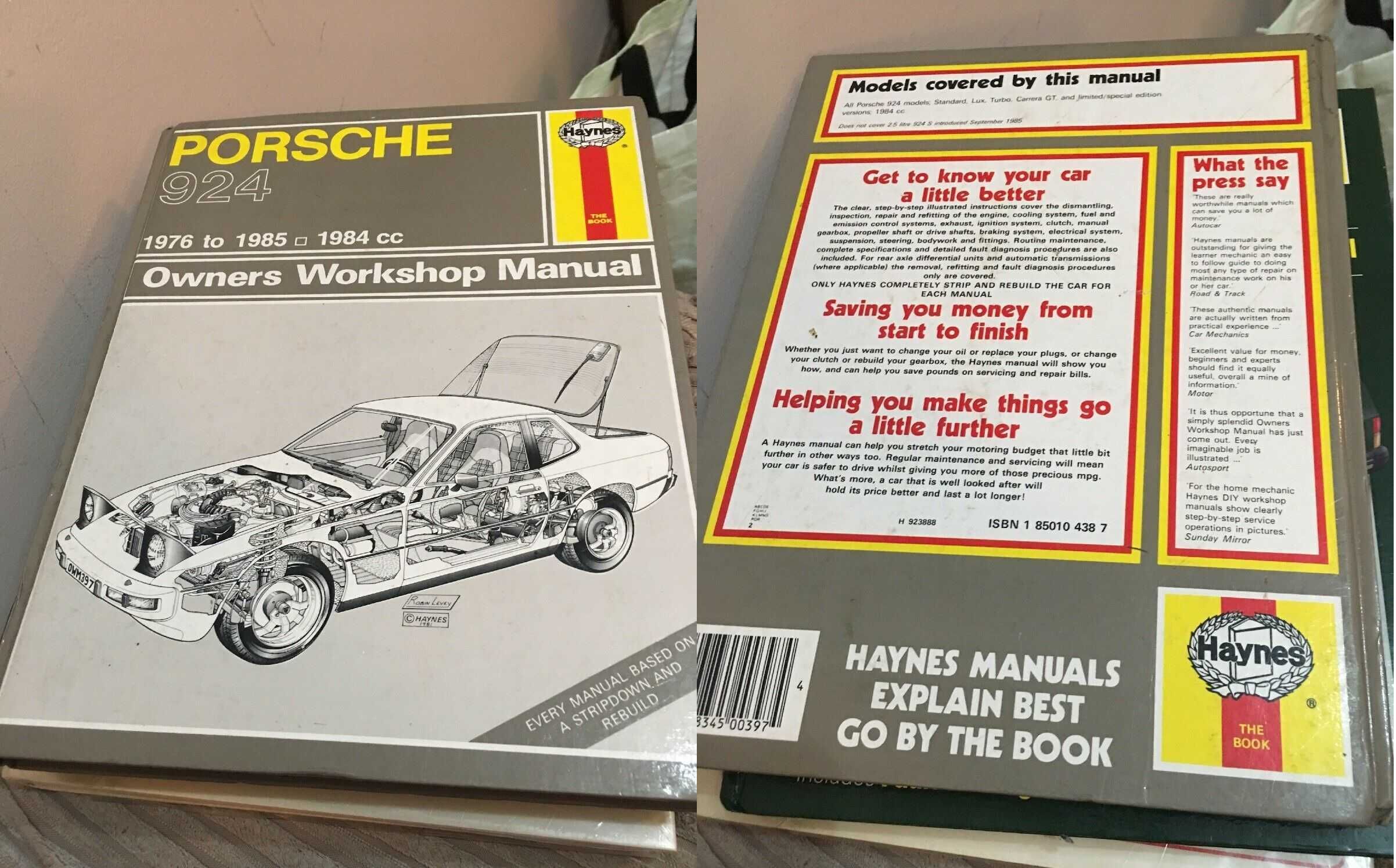 Manuale reparatii auto Porsche 911 912 924 Haynes, Brooklands EVO