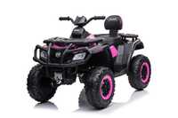 ATV electric Kinderauto S615 4x45W 24V, roti moi, scaun tapitat #Pink