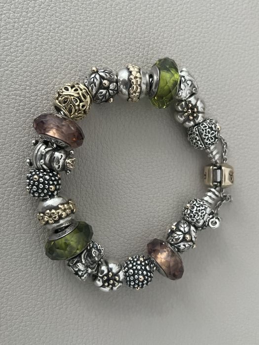 Bratara Pandora originala two tone aur 14k