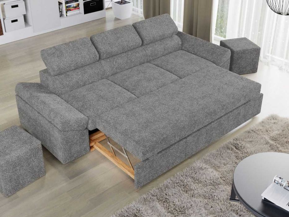 Canapea Extensibila Magic Plusata Gri Deschis - Transport Gratuit