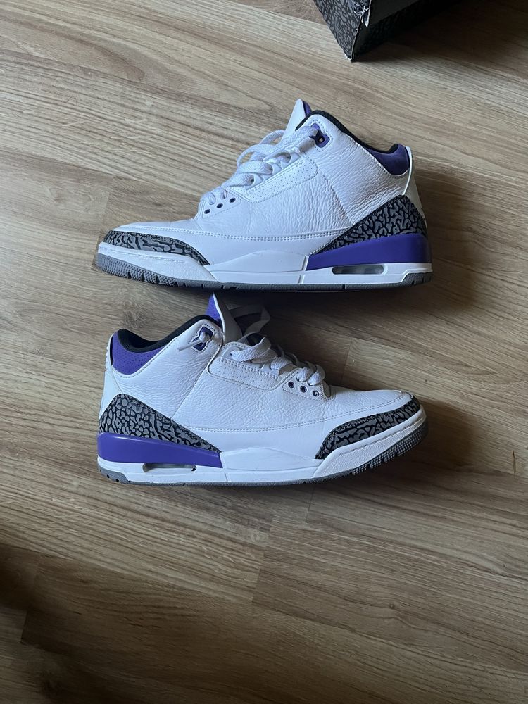 Jordan 3 Dark Iris(Nu Gucci, LV, Amiri, Off White)