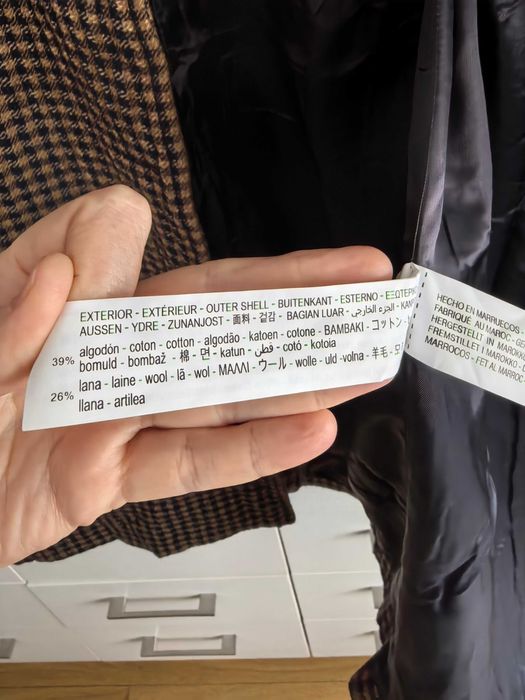 Palton pardesiu toamna, Zara, carouri