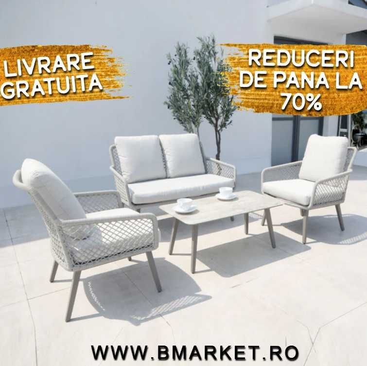 Set mobilier gradina/terasa 2 fotolii canapea și masa LIVRARE GRATUITA