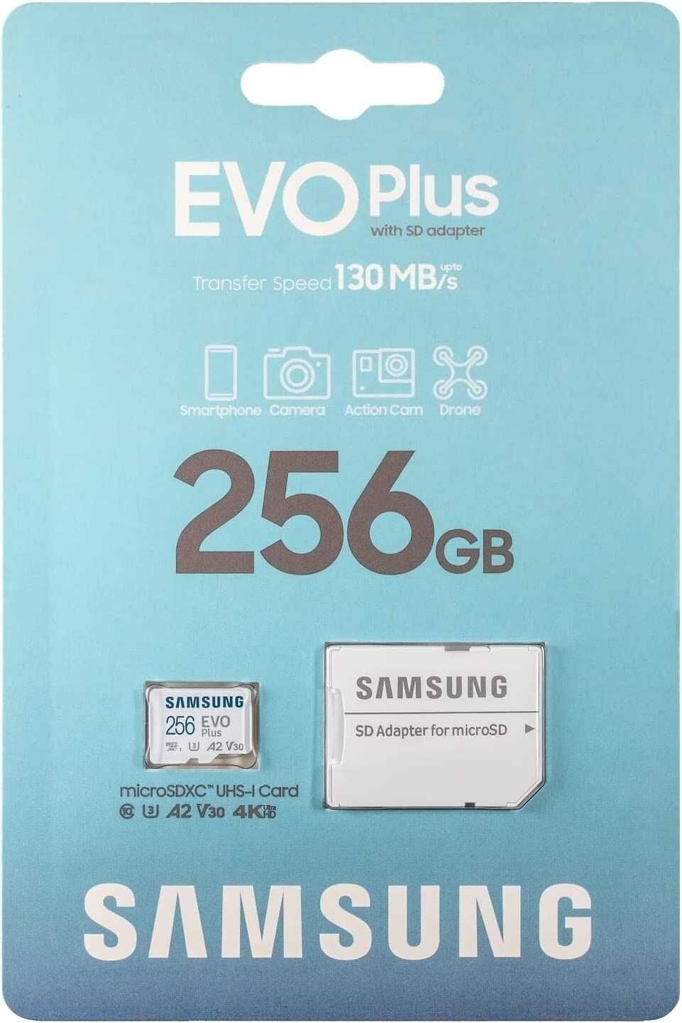 SD карты Samsung Evo Plus256GB, 512GB