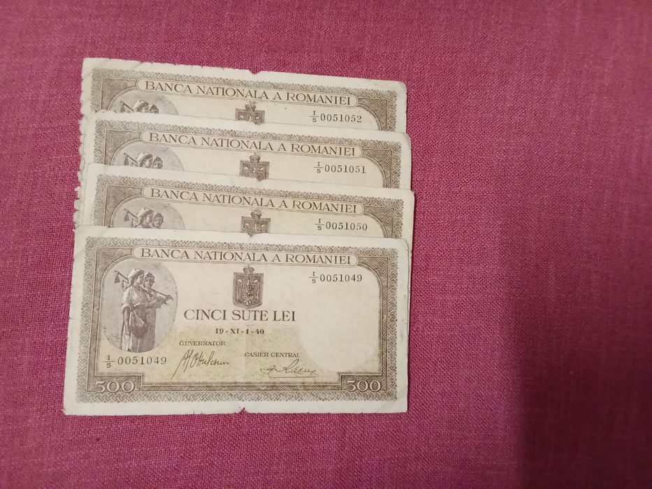 Bancnote românești vechi.