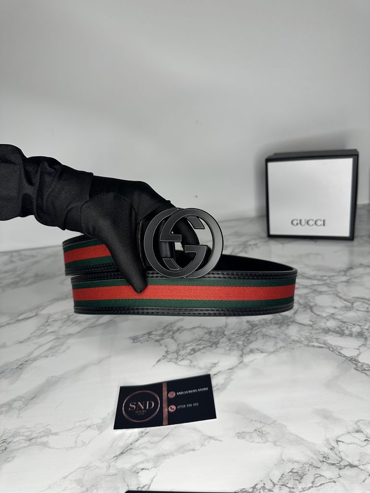 Curea Gucci piele canvas 100% cutie inclusă cadou