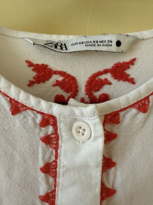 Zara дамска ризка с бродерия