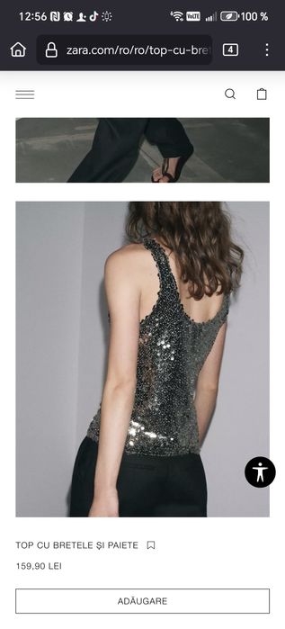 Top paiete Zara gri