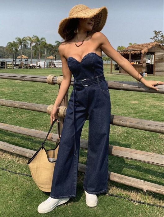 Дамски ежедневен деним гащеризон DAZY