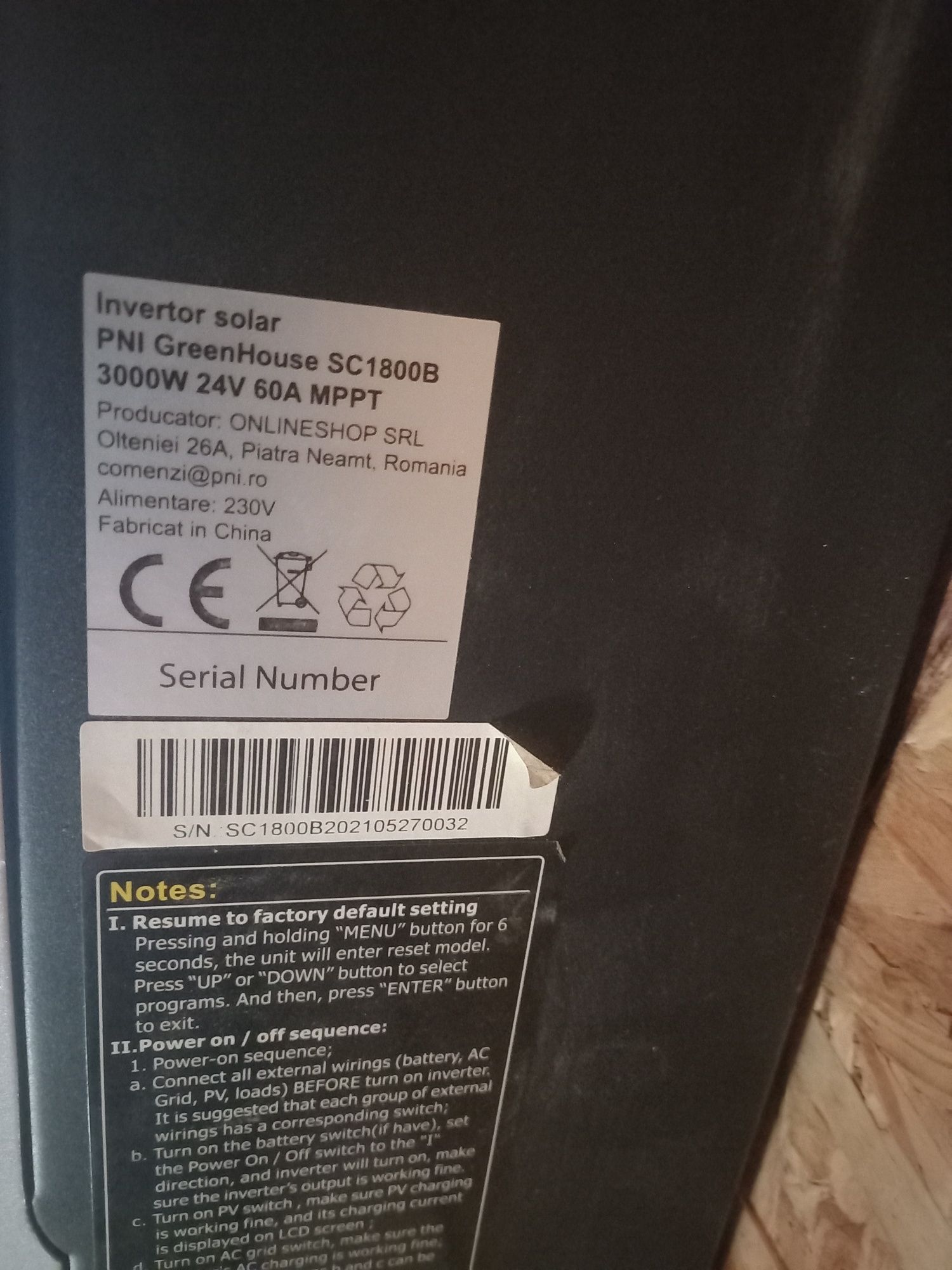 Invertor PNI 1800b