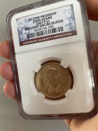 Mонета : 1 долар, 2007 г. Джон Адамс