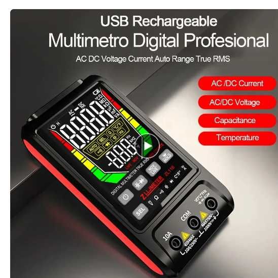 Multimetru digital reancarcabil usb