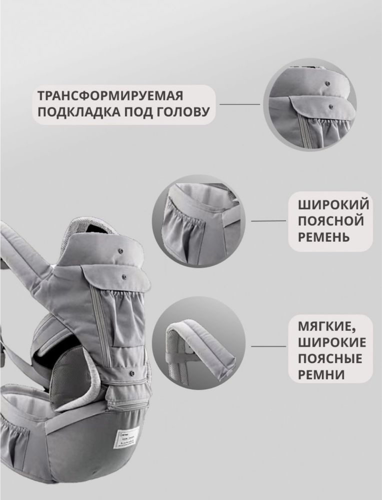 Эргорюкзак, кенгуру- слинг  3 в 1 Aiebao