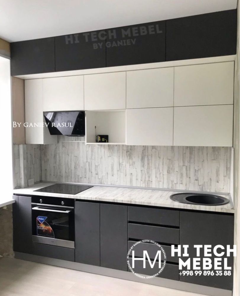 HiTECH Buyurtma asosida oshxona mebel Кухонный гарнитур Кухонная мебел
