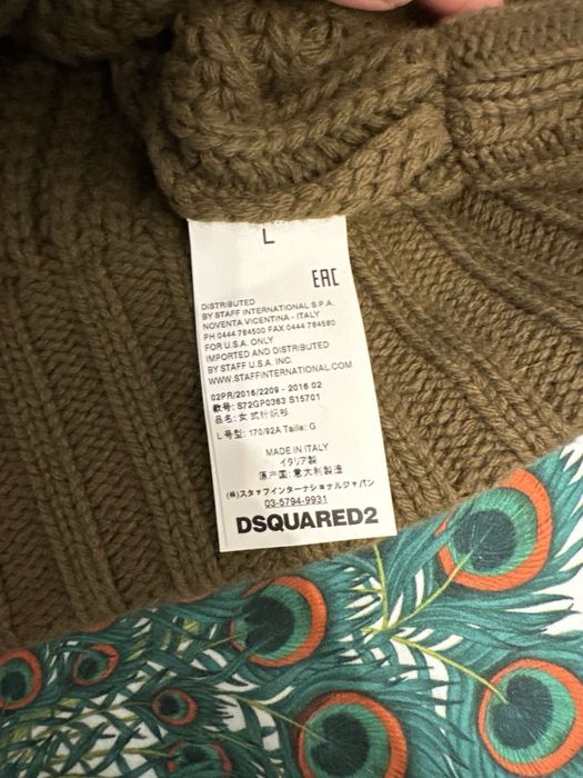 Зелен пуловер Dsquared2