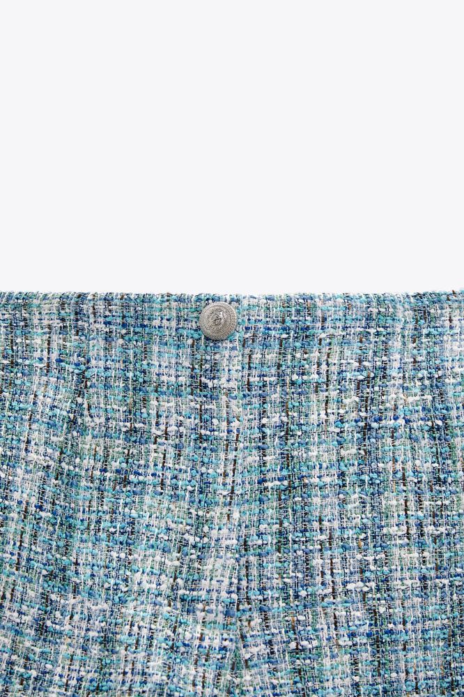 ZARA туид костюм комплект от сако и къси панталонки