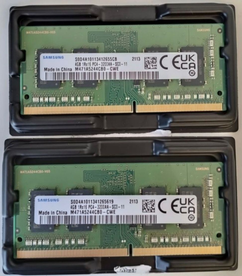 Memorie ram laptop Samsung 8gb (2×4) dual channel 3200 mhz DDR4