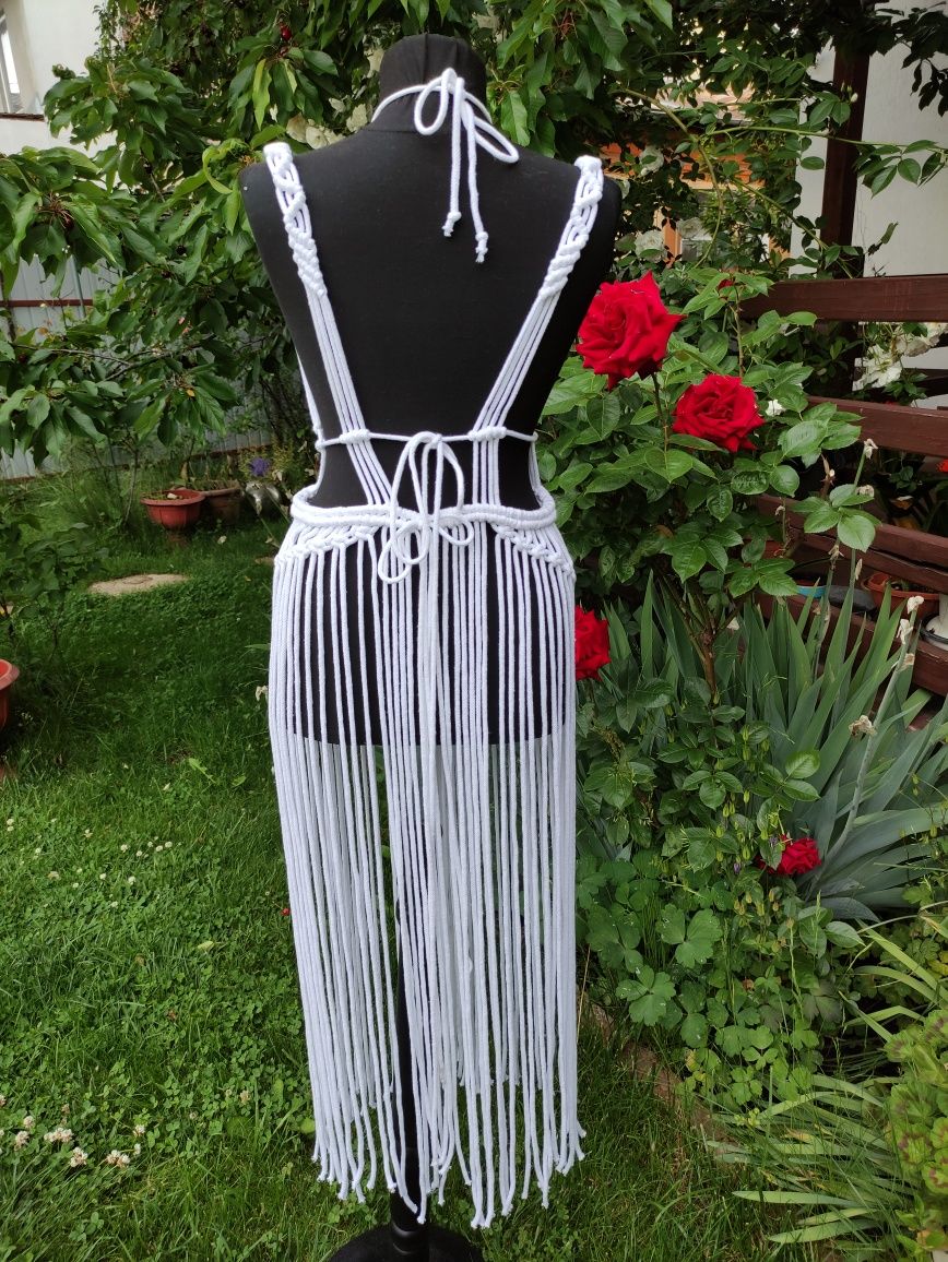 Rochie handmade, festival dress , boho macrame