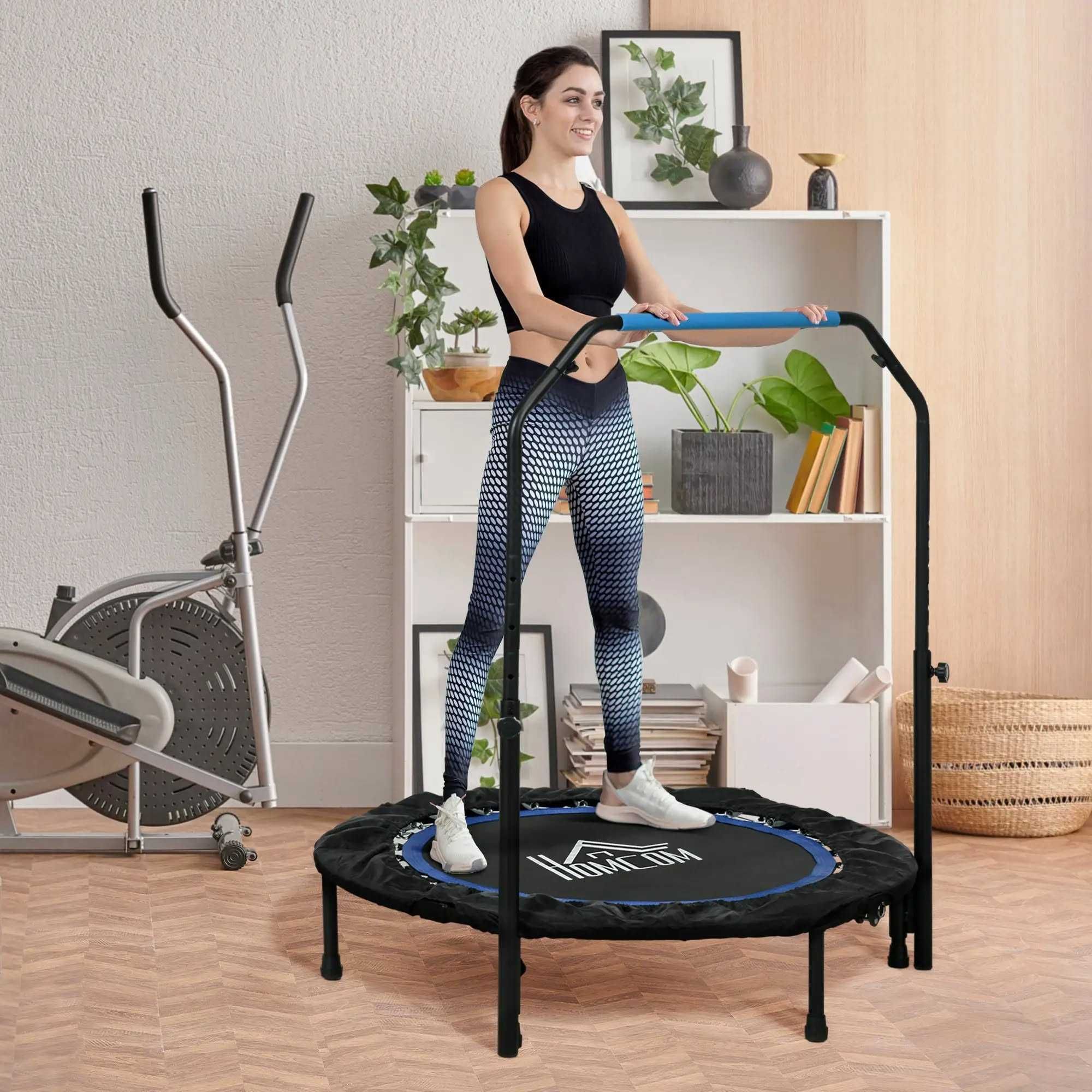 Фитнес батут HOMCOM, сгъваем, Ø102x123H см, до 100 кг