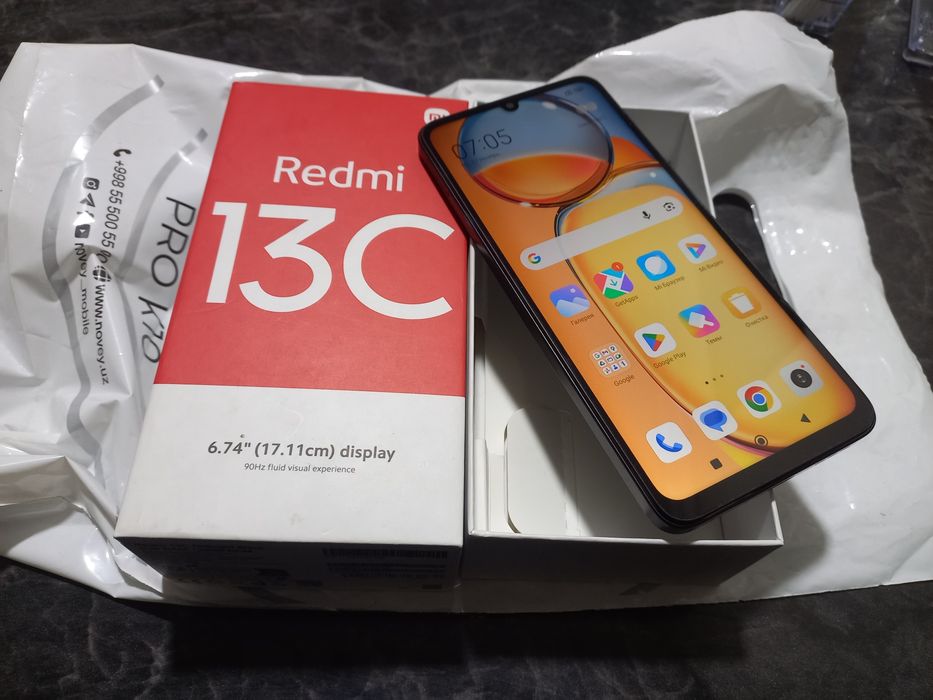 Redmi 13C holati ideal tiniq 128GB hotirasi 2 sim karta imeyka bo'gan
