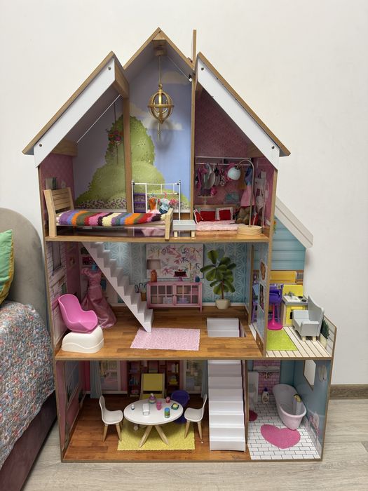 Casuta de papusi cu accesorii Kidkraft