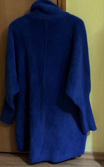 Дамско синьо палто