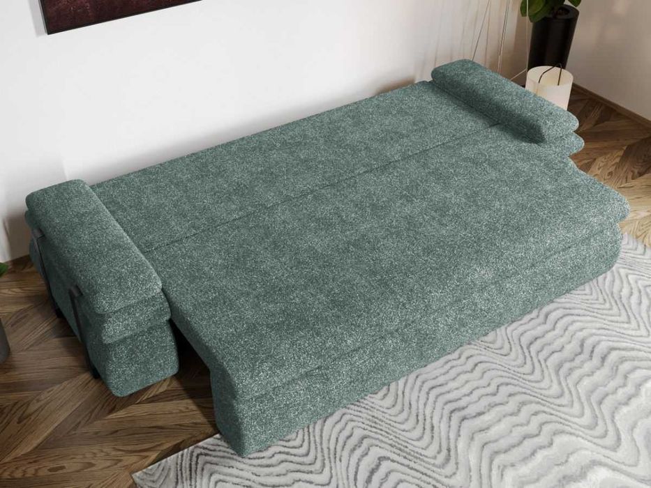 Canapea Extensibila Molly Plusata Turcoaz - Transport Gratuit