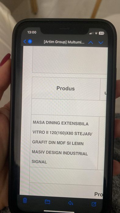 Masa extensibila cu 6 scaune