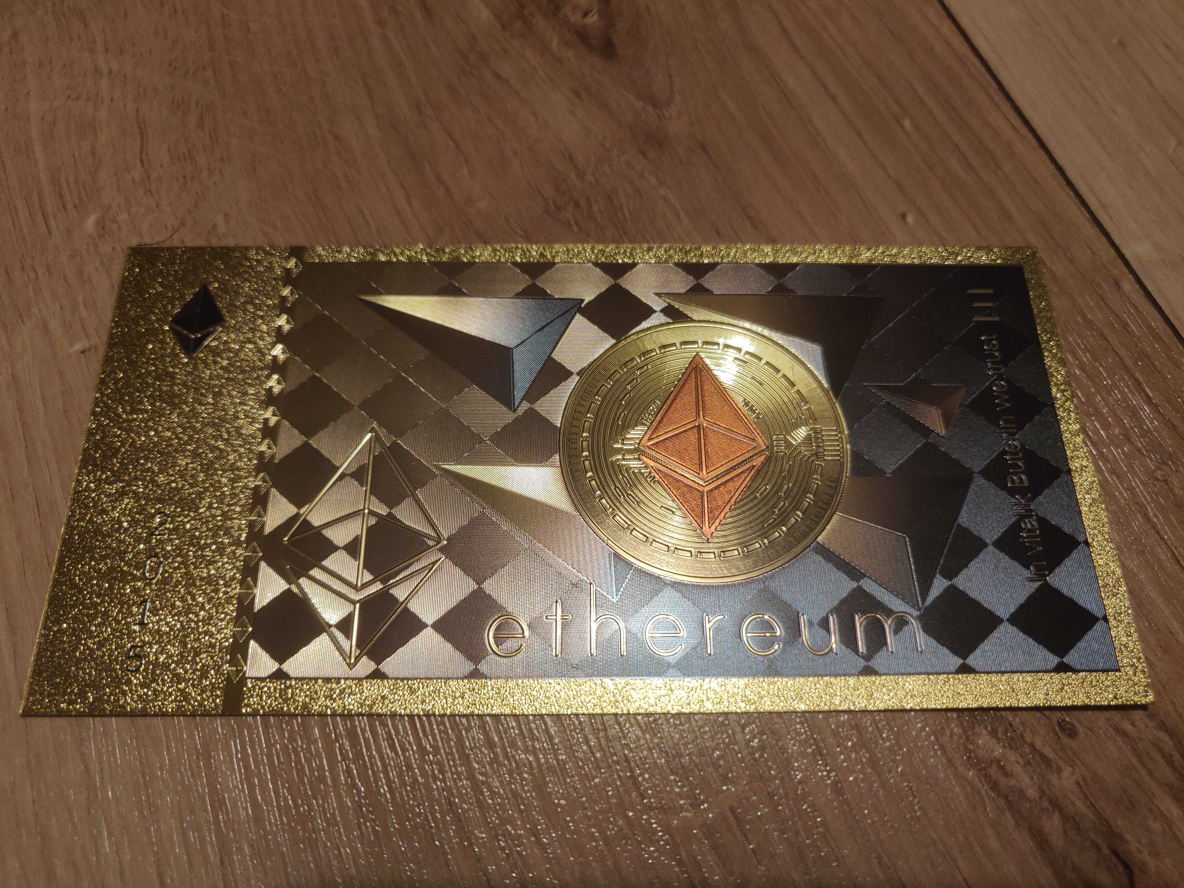 Vand bancnote Ethereum 24k Gold - ETH BTC Doge mining