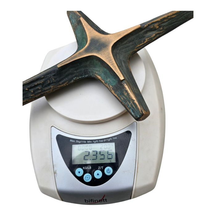 Statueta bronz,  cruce bronz