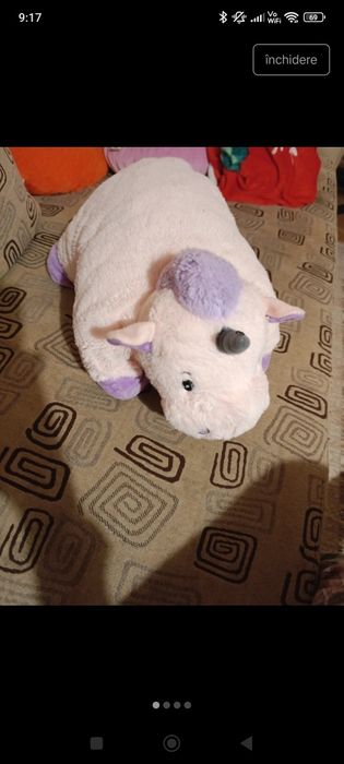 Perna decorativa Iepure si unicorn pufoasa
