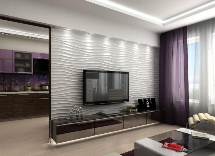 3д Волна,Кожа, 3д Кирпичный панель. 1 КВ. метр: 2000тг.