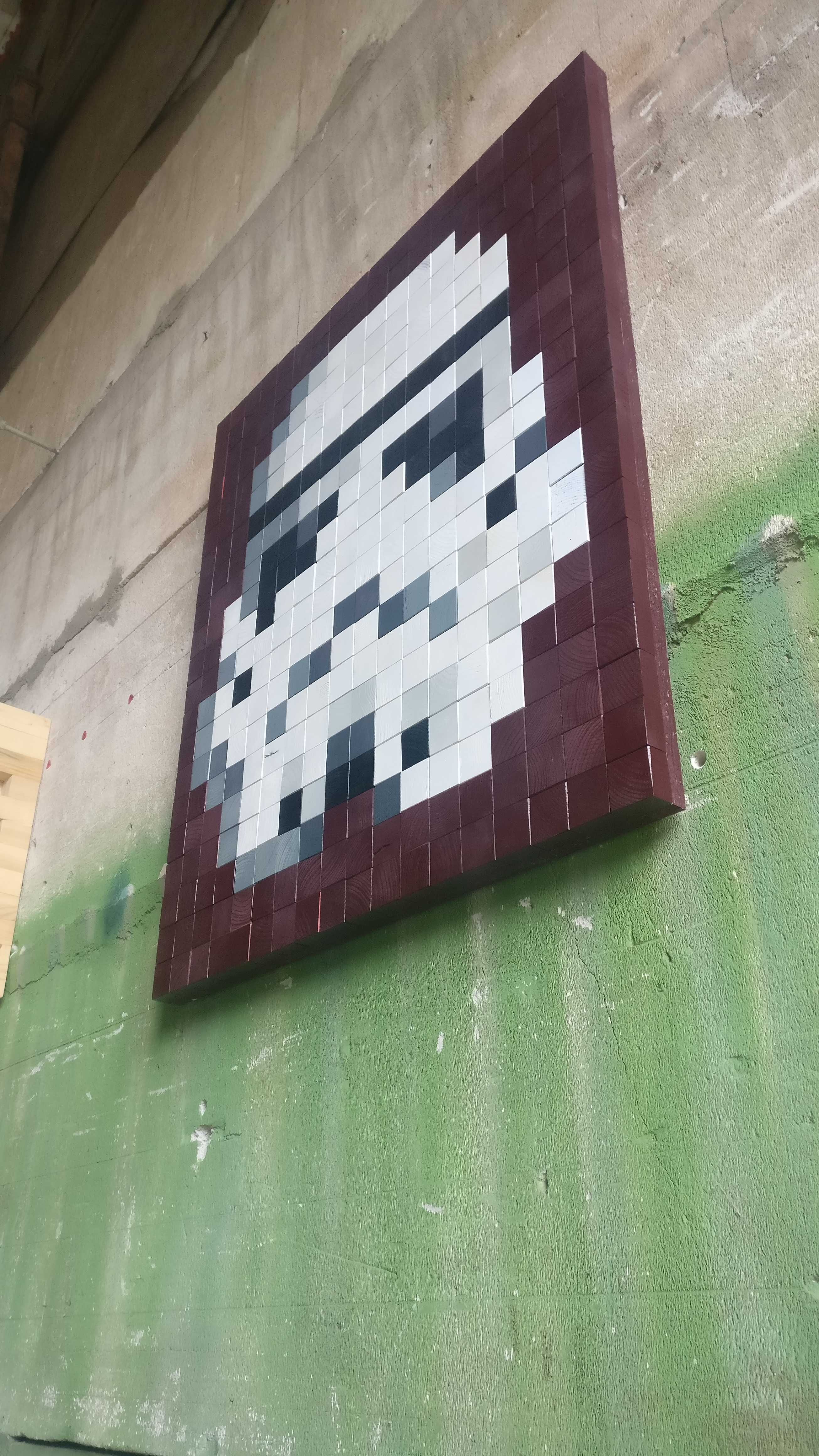 Pixel Art | Storm Trooper | Star Wars | Tablou lemn masiv 72,6x84,7cm