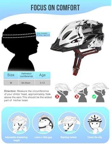 Нова детска Лека безопасна детска каска с 18 отвора и сенник за колело