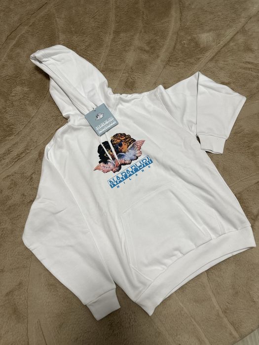 Hanorac Napapijri X Fiorucci Marimea S M XS White Nou Hoodie Milano
