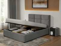 Pat Cico de 190 rabatabil 170 x 114 C1 din piele/stofa Gri Falcone 21