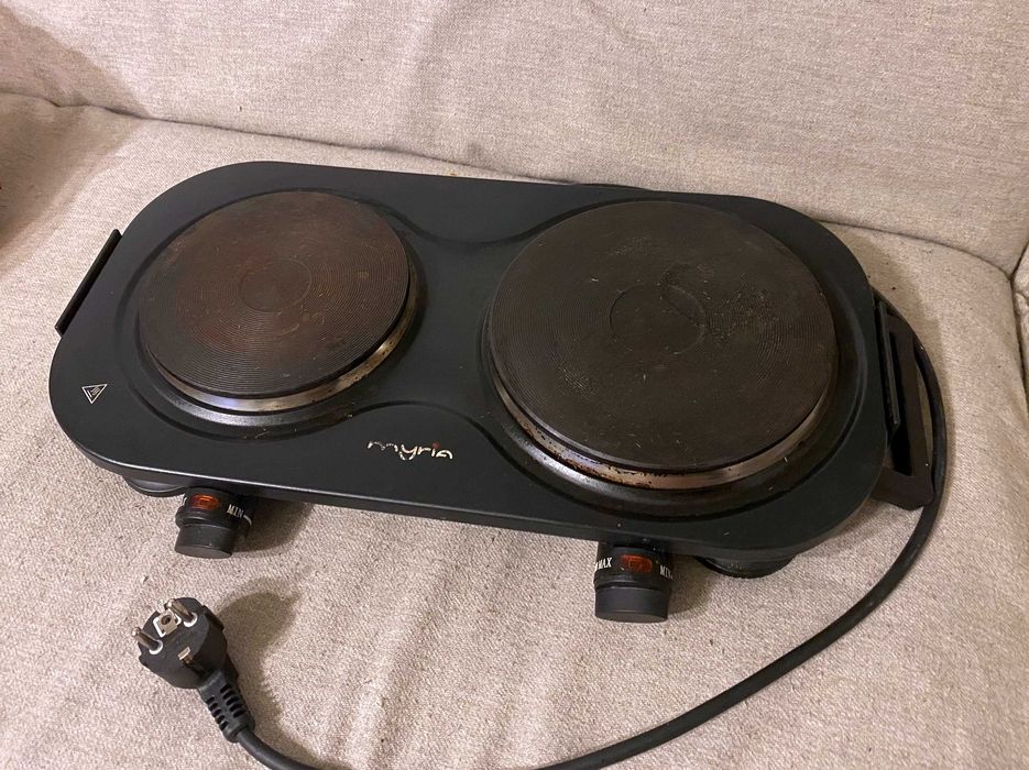 Plită electrică dublă Myria MY1822BK, 2500 W, perfect funcțională