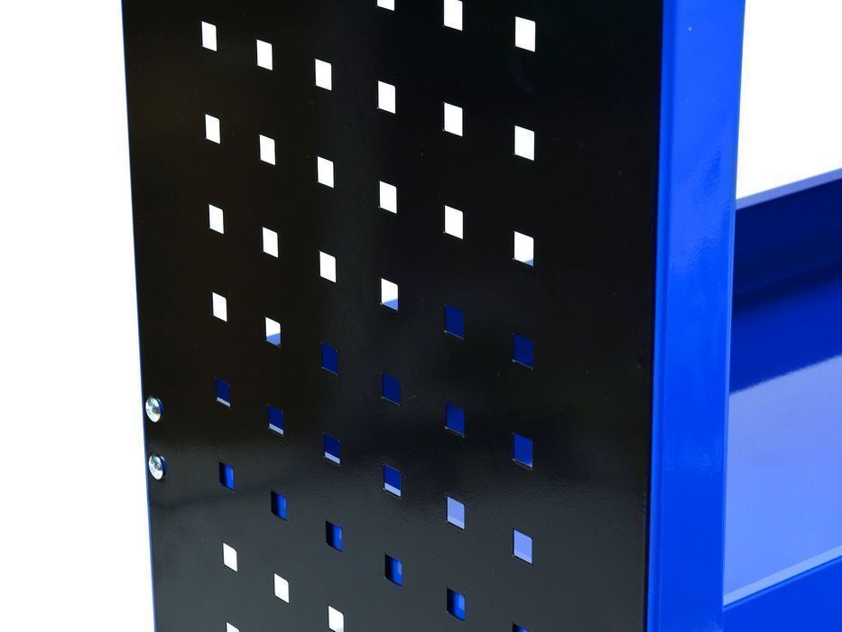 Carucior metalic mobil cu 3 rafturi si panouri laterale geko