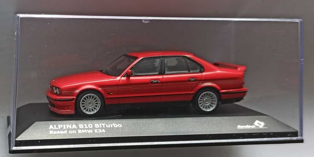 Macheta BMW E34 Alpina B10 BiTurbo Seria 5 1990 rosu - Solido 1/43