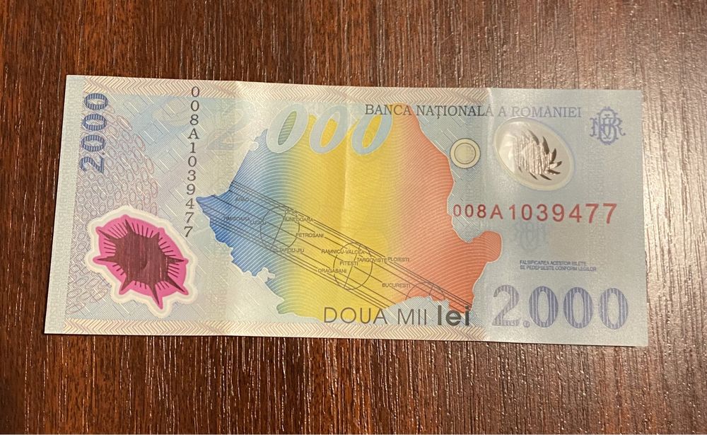 Bancnota 2000 Lei Eclipsa 1999